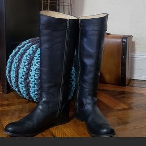 Frye Black Molly Riding Boots Wide Calf Size 9